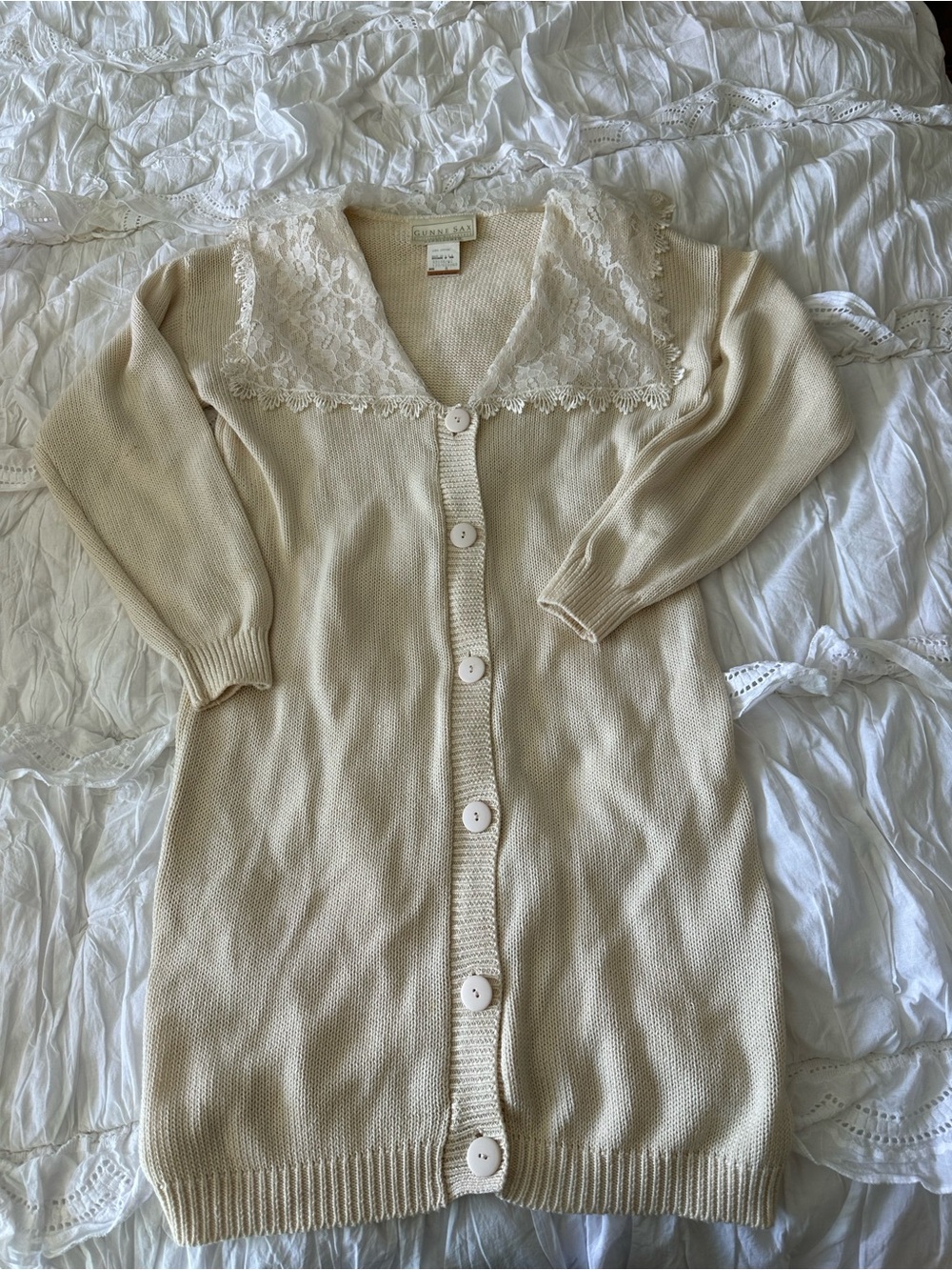 Vintage 1980s Gunne Sax by Jessica McClintock knit sweater dress
